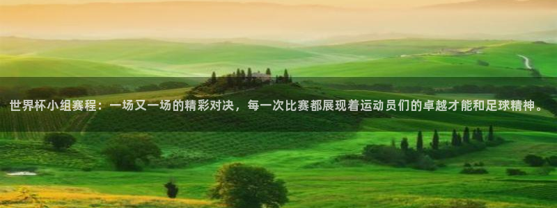 2026年世界杯对阵图：世界杯小组赛程：一场又一场的精彩对决，每一次比赛都展现着运动员们的卓越才能和足球精神。